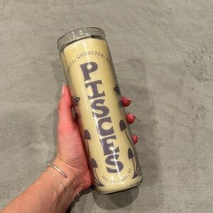 NWT URBAN OUTFITTERS PISCES TALL CYLINDER GLASS CANDLE OCEAN VIEW SCENT